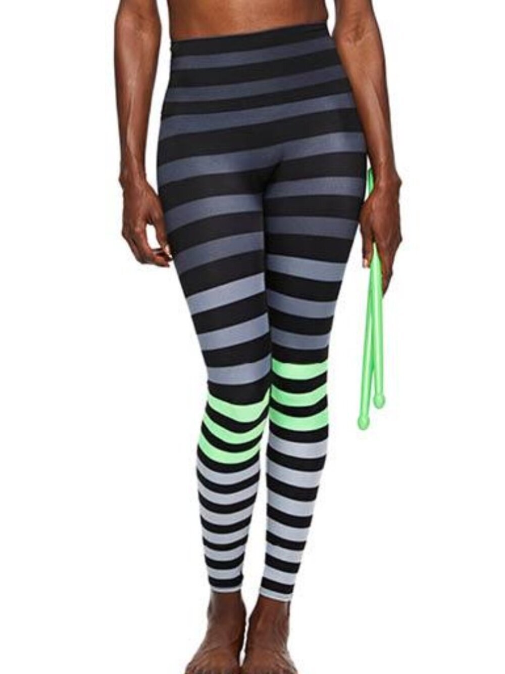 K-DEER Erika Stripe Ankle Leggings Size S